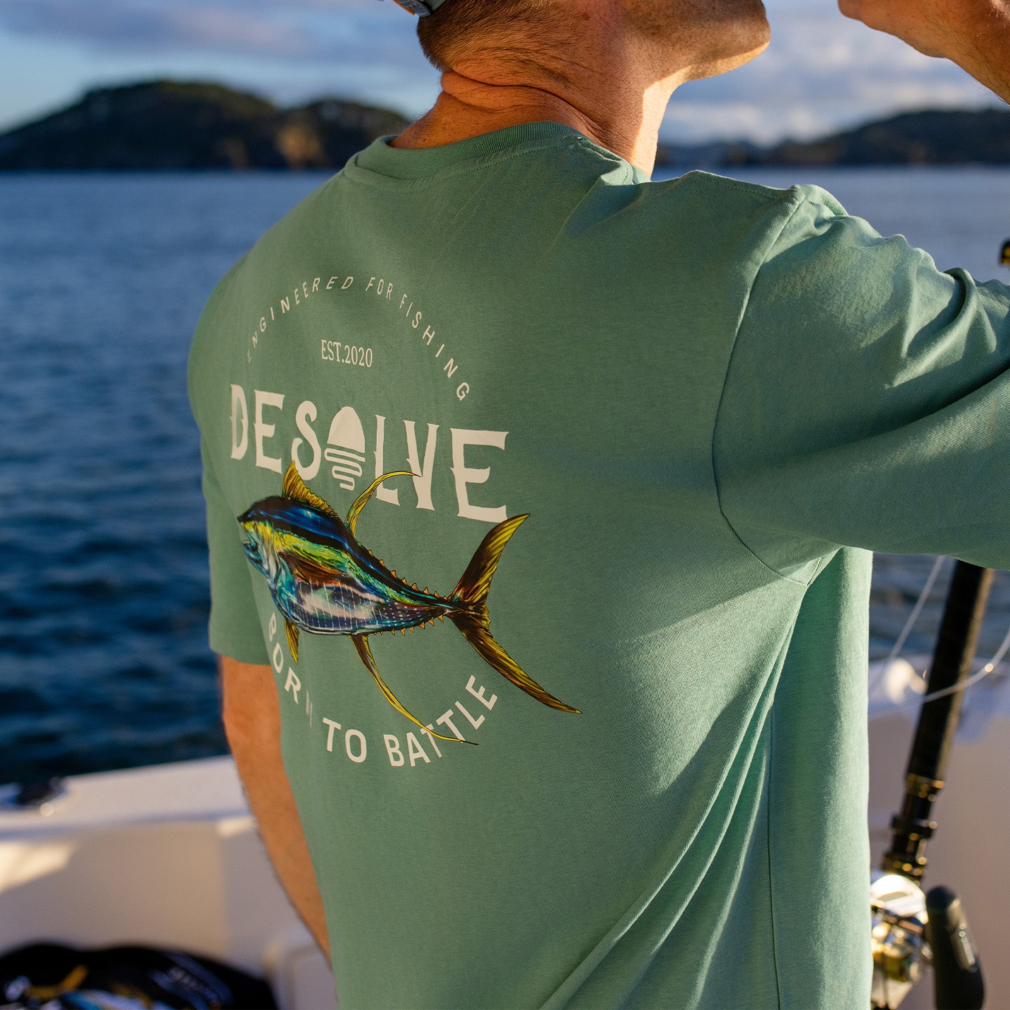 Born To Battle Tee Yellowfin