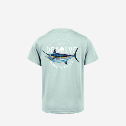 Born To Battle Tee Blue Marlin Kids'