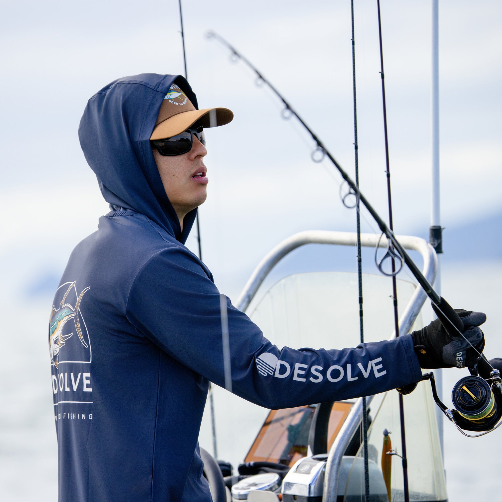 SolarDry Hooded Fishing Shirt Ahi