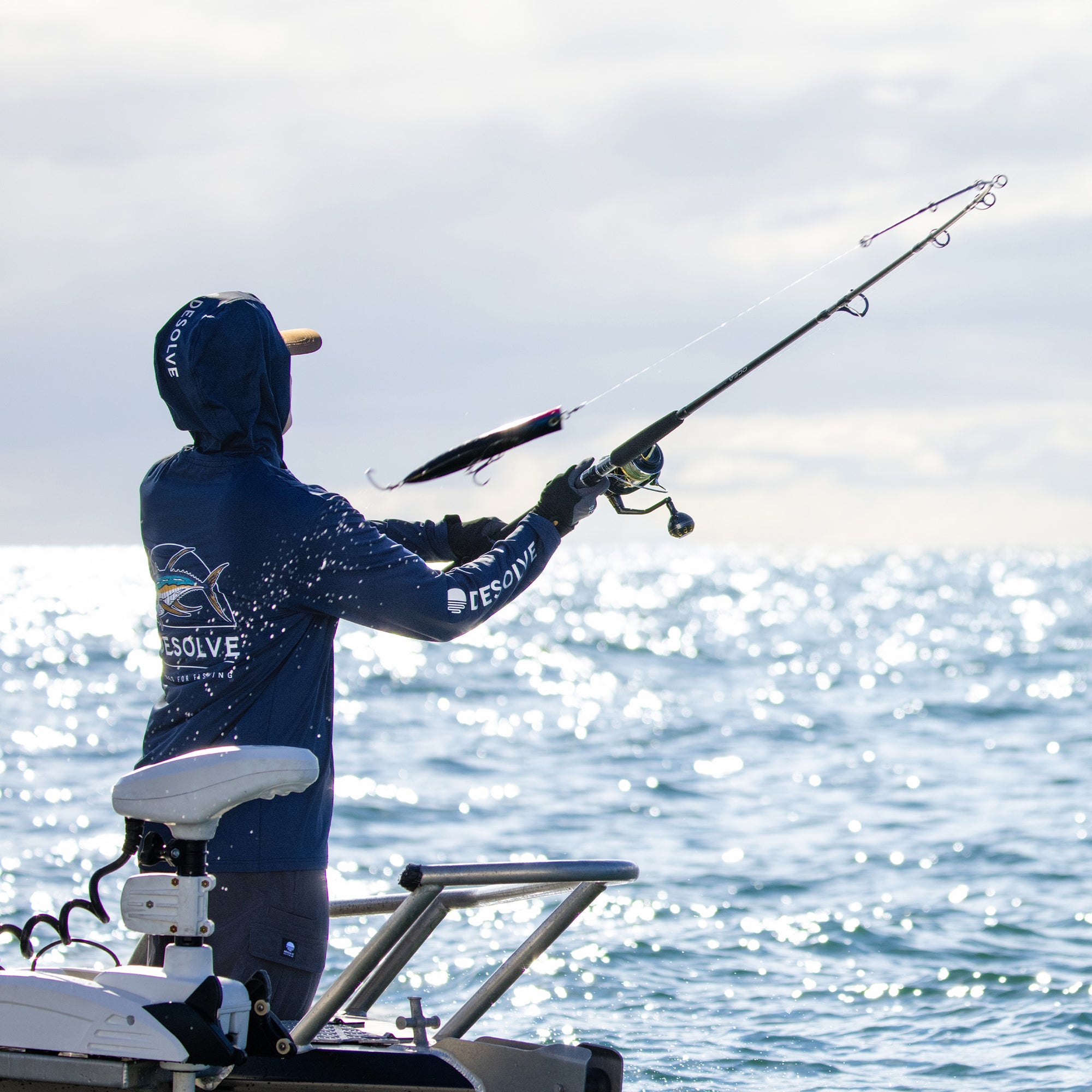 SolarDry Hooded Fishing Shirt Ahi