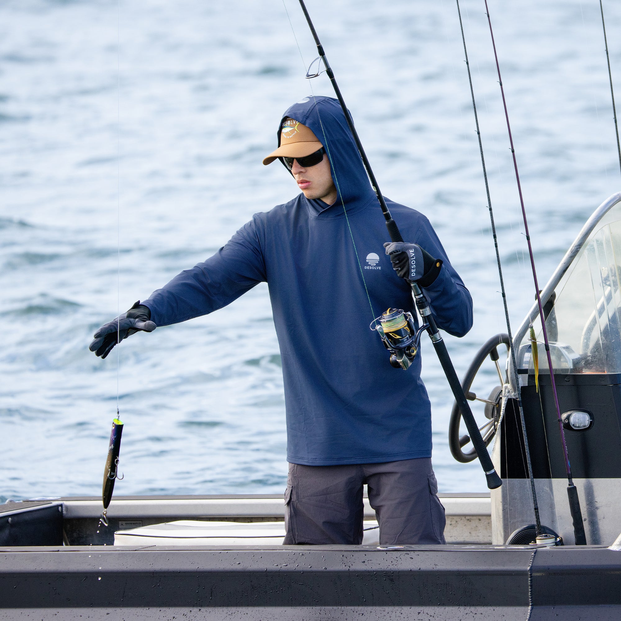 SolarDry Hooded Fishing Shirt Ahi