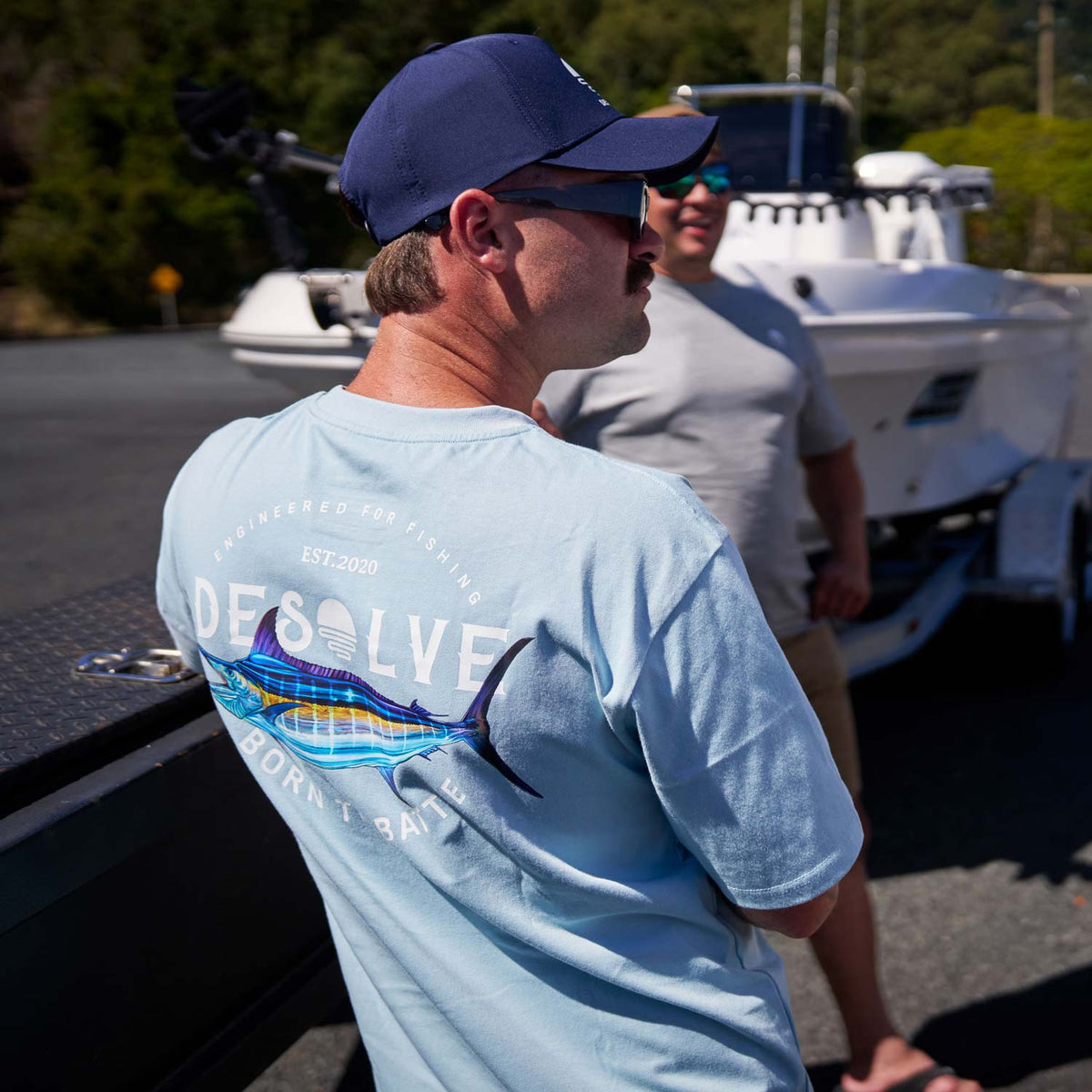 Born To Battle Tee Blue Marlin
