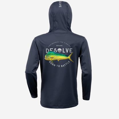 SolarDry Hooded Fishing Shirt Mahi Mahi Kids'