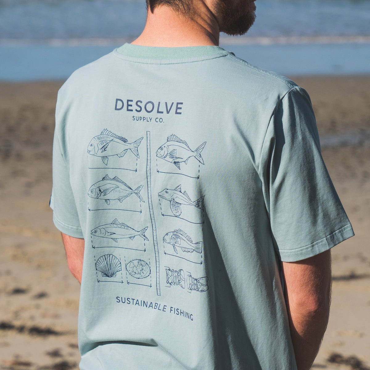 Desolve Supply Co, Chart Tee, UPF 50+, Standard Fit Fishing T-shirt, Mens - Desolve Supply Co.